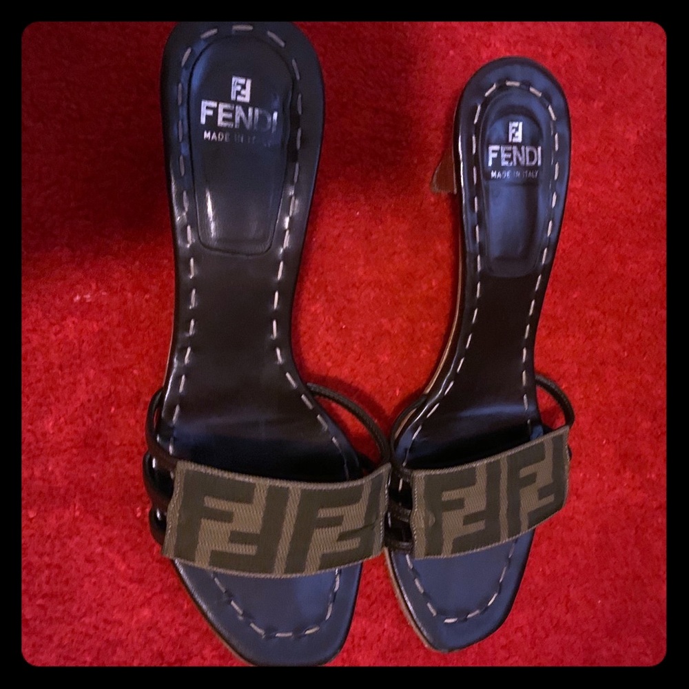 Authentic Fendi Logo Sandals